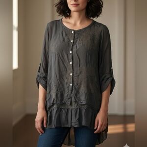 JM Womens Black Velvet Maxi Dress 3X Slit Sleeveless Formal Minimalist Capsule